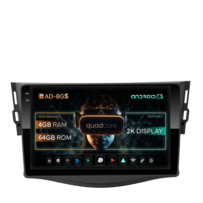 Navigatie 2K Toyota RAV4 (2006-2013), Android, S-Quadcore / 4GB RAM + 64GB ROM, 9.5 Inch - AD-BGS90042K+AD-BGRKIT096