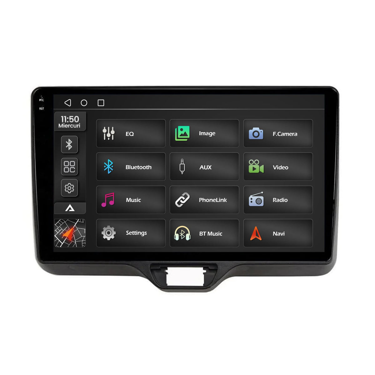 Navigatie 2K Toyota Yaris (2020+), Android, S-Quadcore / 4GB RAM + 64GB ROM, 10.36 Inch - AD-BGS90042K+AD-BGRKIT105