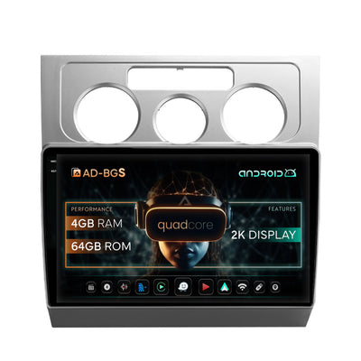 Navigatie 2K Volkswagen Touran (2003-2010), Android, S-Quadcore / 4GB RAM + 64GB ROM, 10.36 Inch - AD-BGS100042K+AD-BGRKIT054
