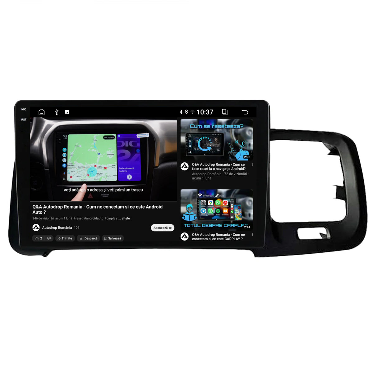 Navigatie 2K Volvo S60 (2010-2015), Android, S-Quadcore / 4GB RAM + 64GB ROM, 9.5 Inch - AD-BGS90042K+AD-BGRKIT401