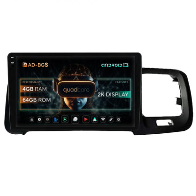Navigatie 2K Volvo S60 (2010-2015), Android, S-Quadcore / 4GB RAM + 64GB ROM, 9.5 Inch - AD-BGS90042K+AD-BGRKIT401