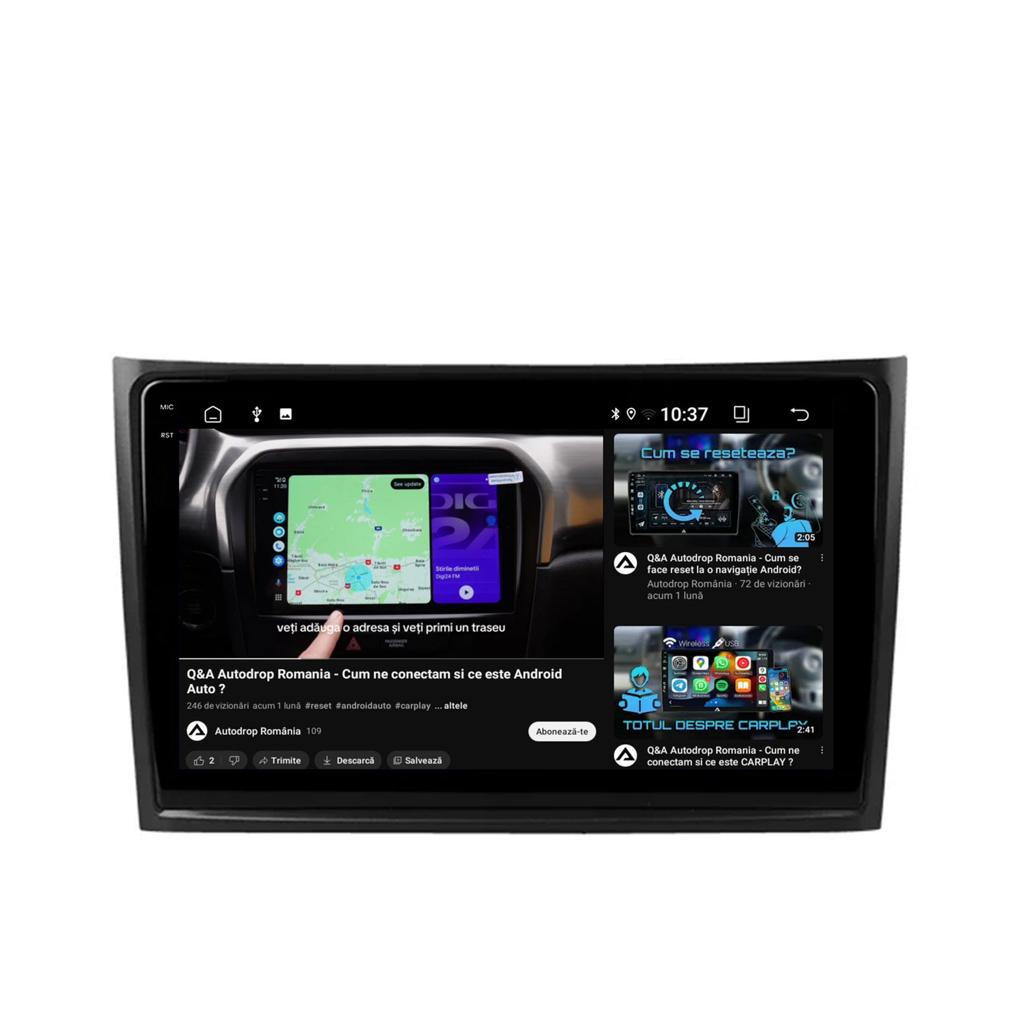 Navigatie 2K Volvo XC90 (2002-2014), Android, S-Quadcore / 4GB RAM + 64GB ROM, 10.36 Inch - AD-BGS100042K+AD-BGRKIT393