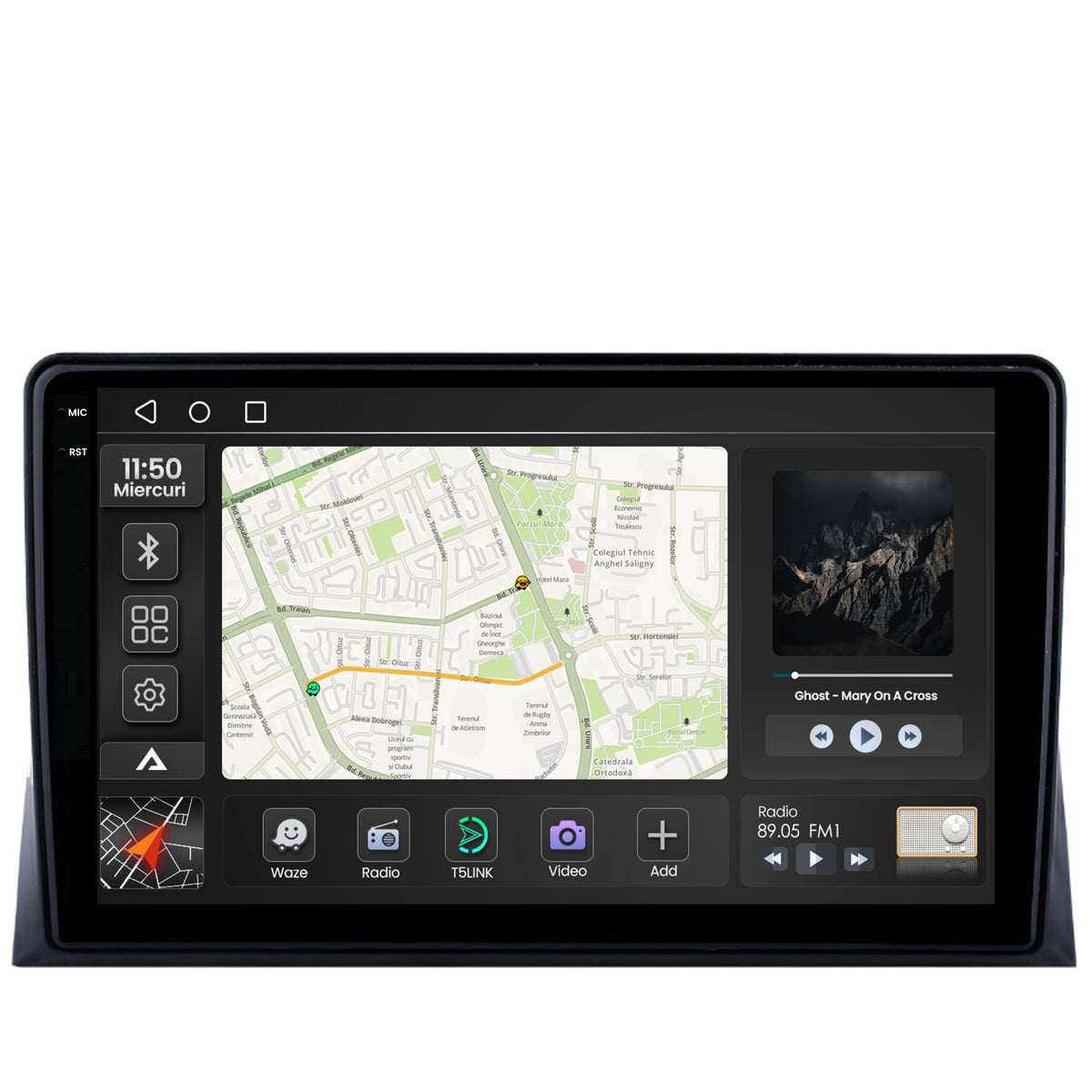 Navigatie 2K VW Multivan T5 (2003-2015), Android, S-Quadcore / 4GB RAM + 64GB ROM, 9.5 Inch - AD-BGS90042K+AD-BGRKIT025T5