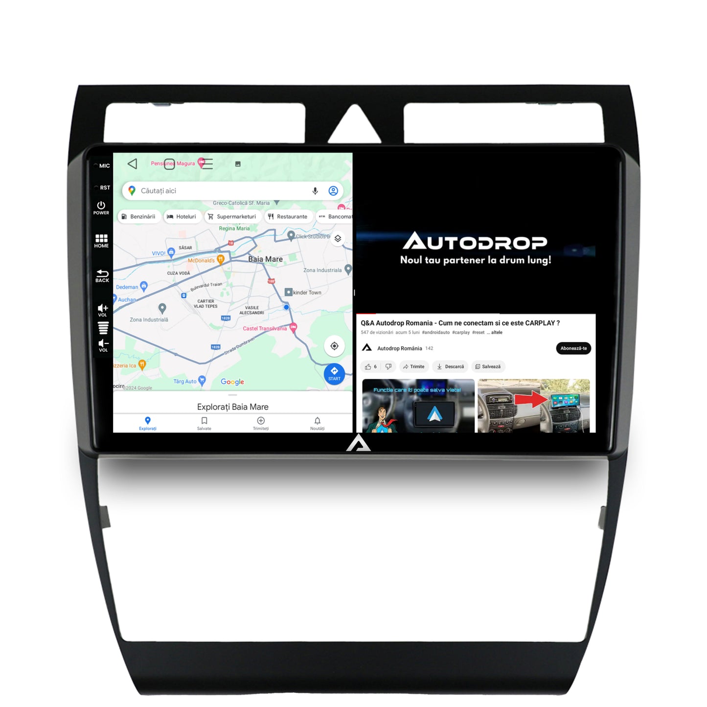 Navigatie Audi A6 (1999-2004), Android, E-Octacore / 2GB RAM + 32GB ROM, 9 Inch - AD-BGE9002+AD-BGRKIT429
