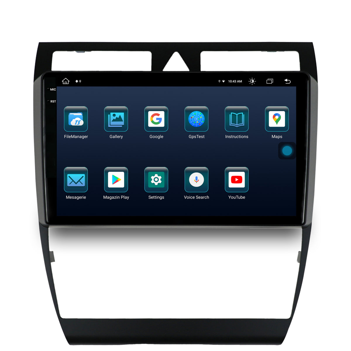 Navigatie Audi A6 (1999-2004), Android, X-octacore / 8GB RAM + 256GB ROM, 9.5 Inch - AD-BGX9008+AD-BGRKIT429