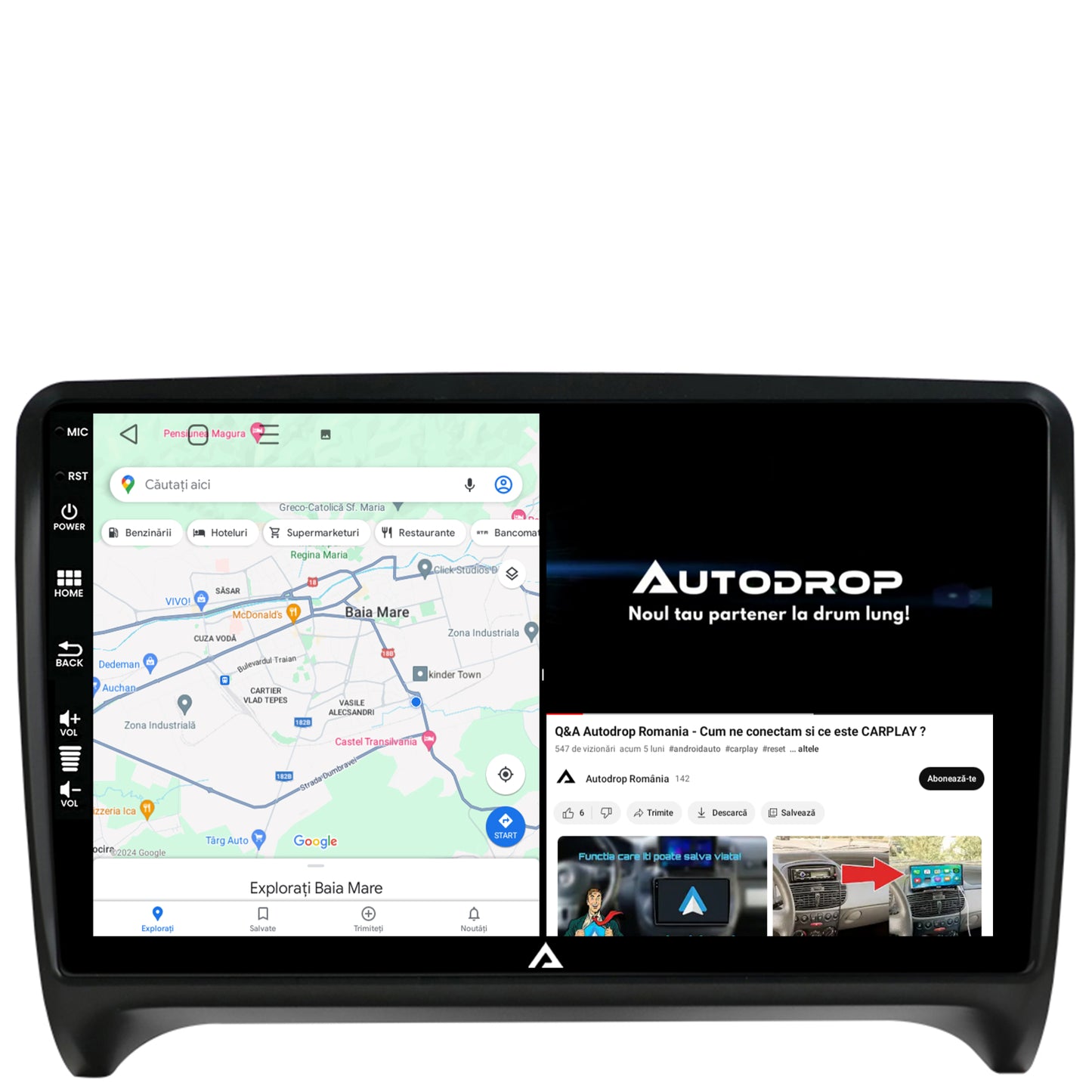 Navigatie Audi TT, Android, A-Octacore / 4GB RAM + 64GB ROM, 9 Inch - AD-BGA9004+AD-BGRKIT426