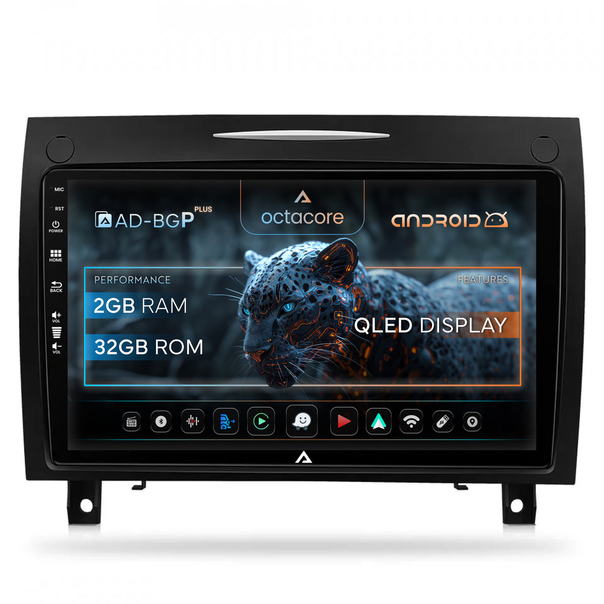 Navigatie Benz SLK (2006-2010), Android, P-Octacore / 2GB RAM + 32GB ROM, 9 Inch - AD-BGP9002+AD-BGRKIT406V2