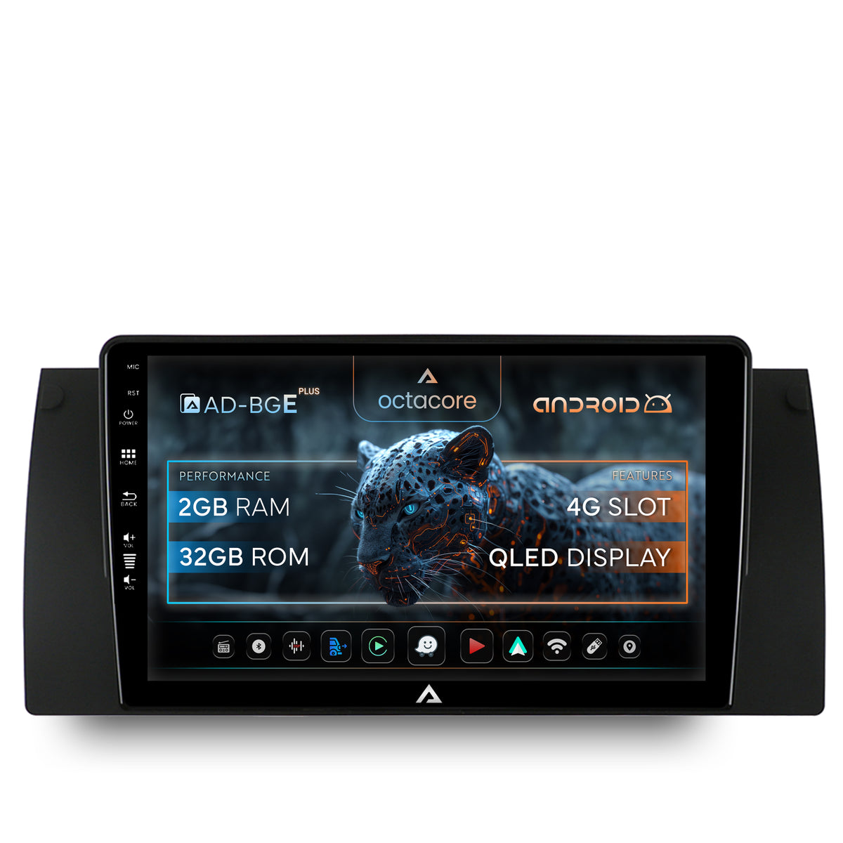 Navigatie BMW E39/E53/E38, Android, E-Octacore / 2GB RAM + 32GB ROM, 9 Inch - AD-BGE9002+AD-BGRKIT396