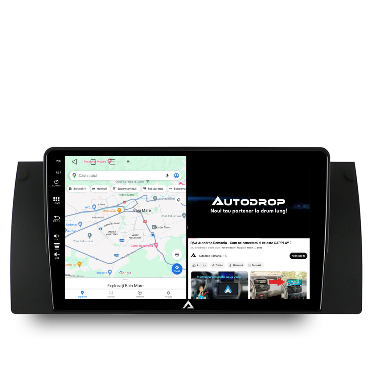 Navigatie BMW E39/E53/E38, Android, E-Octacore / 2GB RAM + 32GB ROM, 9 Inch - AD-BGE9002+AD-BGRKIT396