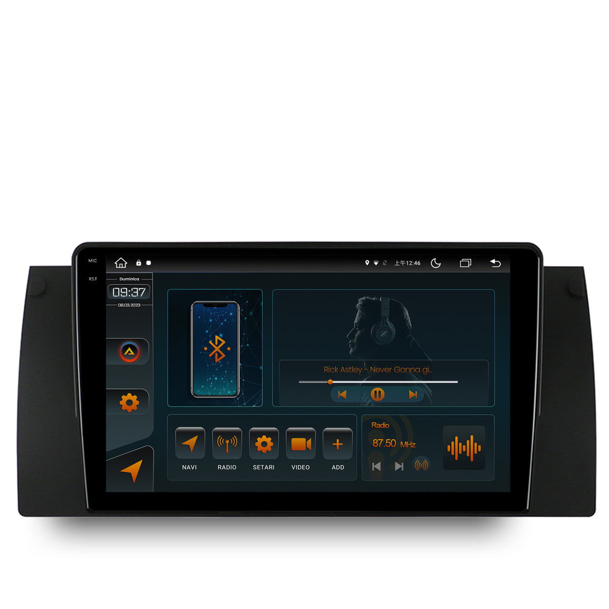 Navigatie BMW E39/E53/E38, Android, V-Octacore / 4GB RAM + 64GB ROM, 9.5 Inch - AD-BGV9004+AD-BGRKIT396