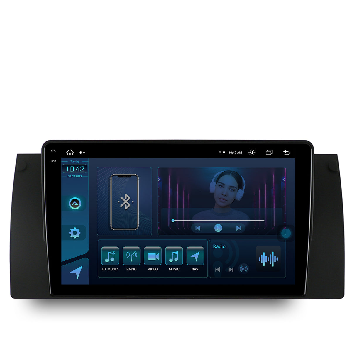 Navigatie BMW E39/E53/E38, Android, X-Octacore / 8GB RAM + 256GB ROM, 9.5 Inch - AD-BGX9008+AD-BGRKIT396