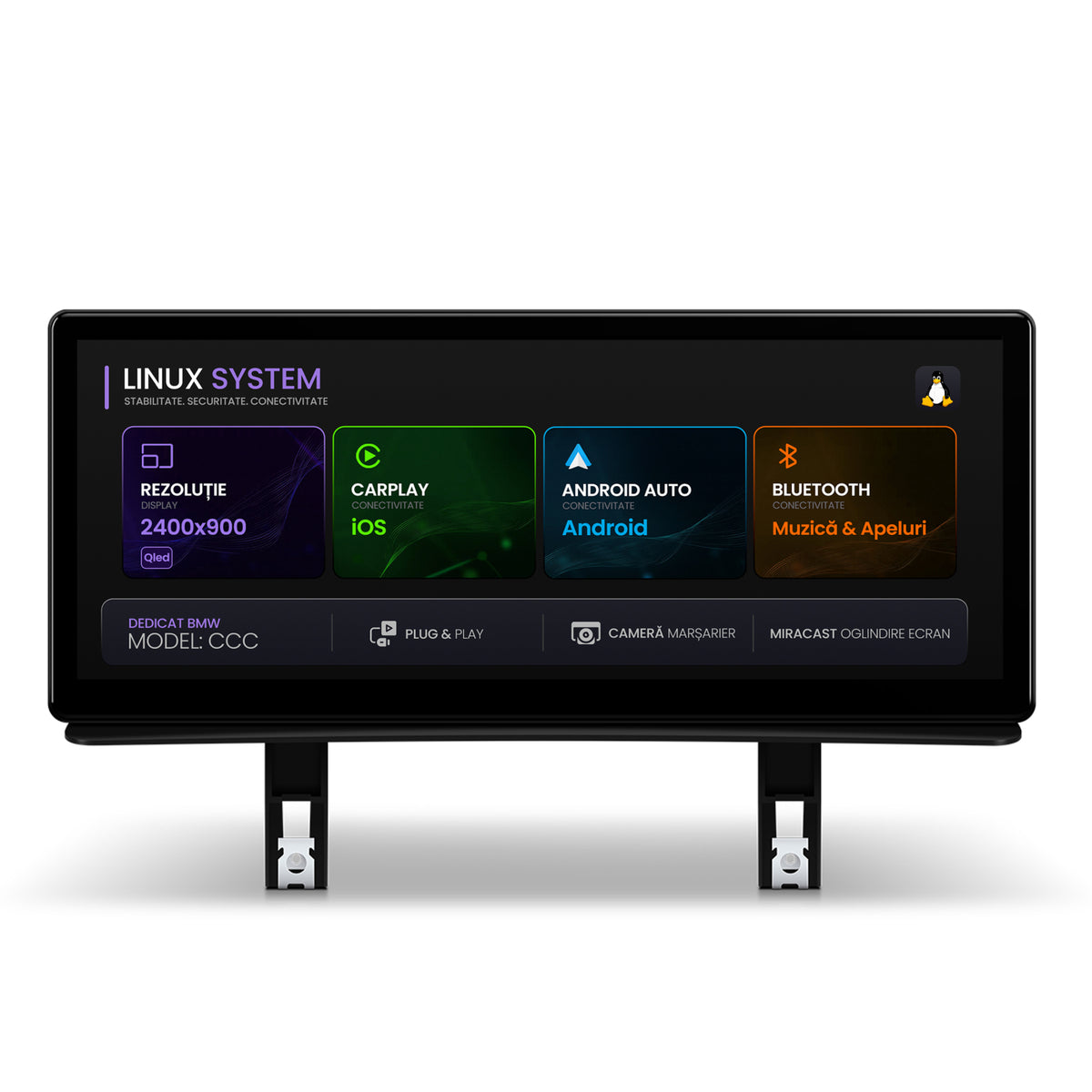 Navigatie BMW Seria 1 E87 (2006-2012), Linux OS & OEM, Varianta CCC, CarPlay & Android Auto Wireless, MirrorLink, Camera AHD, 12.3 Inch - AD-BGBMLNX12CC+AD-BGRKITBM005