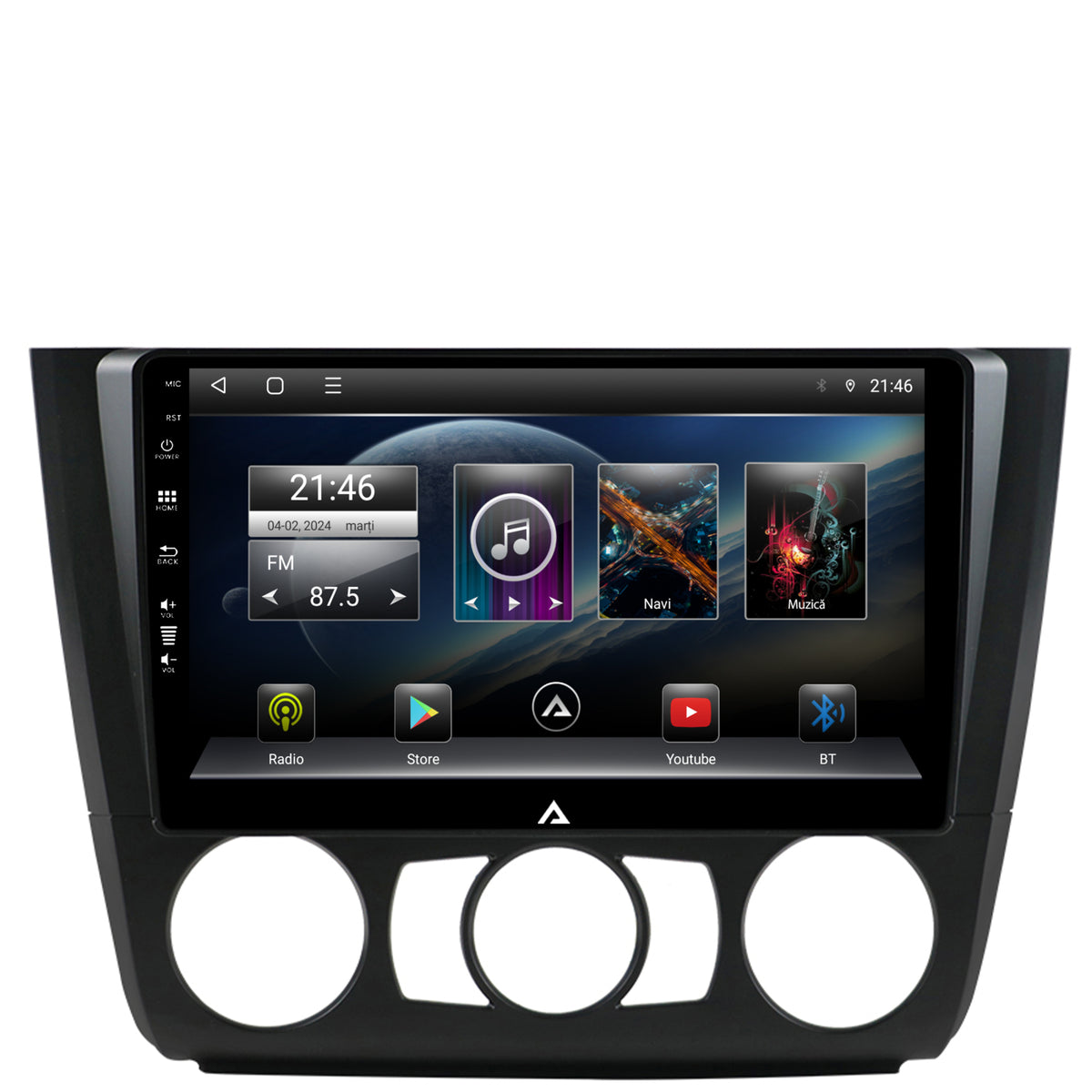 Navigatie BMW Seria 1 E87 (2007-2011), Clima Manuala, Android, E-Octacore / 2GB RAM + 32GB ROM, 9 Inch - AD-BGE9002+AD-BGRKIT398