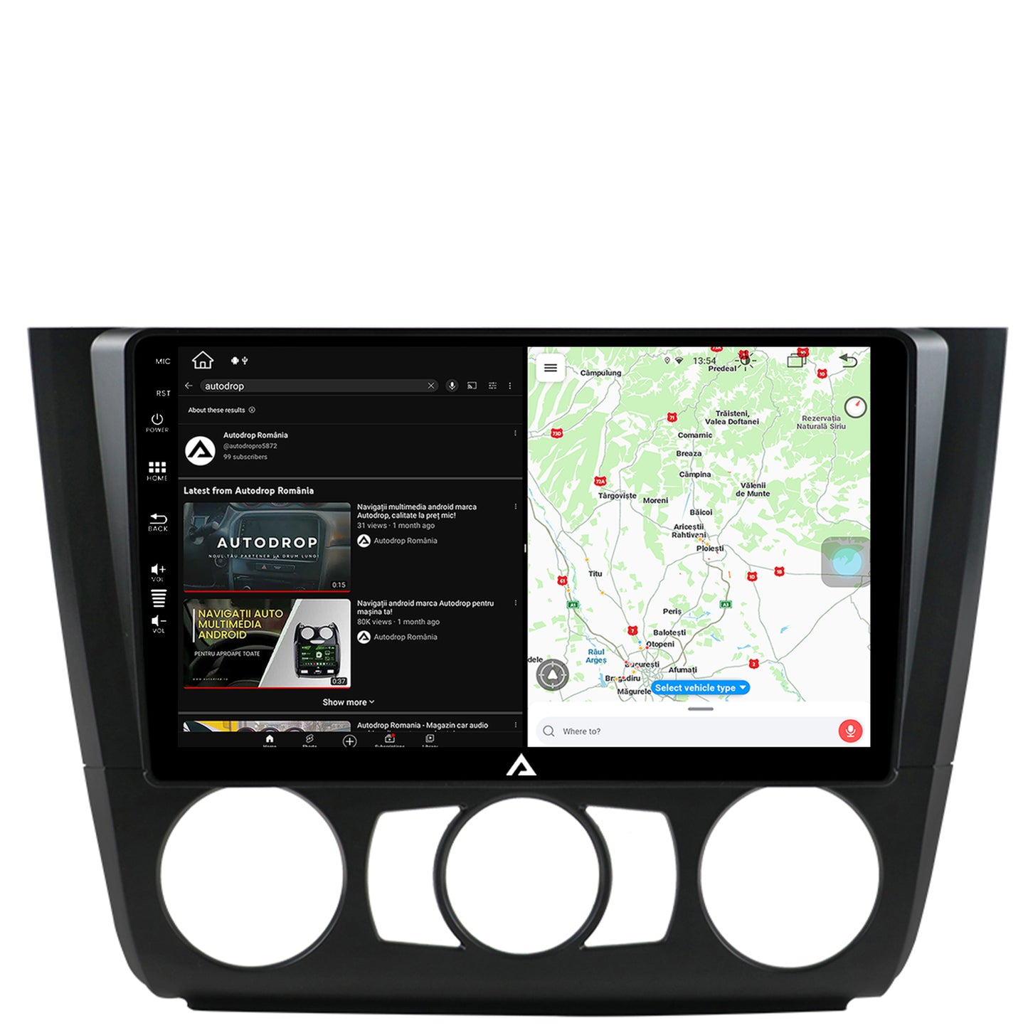Navigatie BMW Seria 1 E87 (2007-2011), Clima Manuala, Android, Z-Octacore / 8GB RAM + 256GB ROM, 9 Inch - AD-BGZ9008+AD-BGRKIT398
