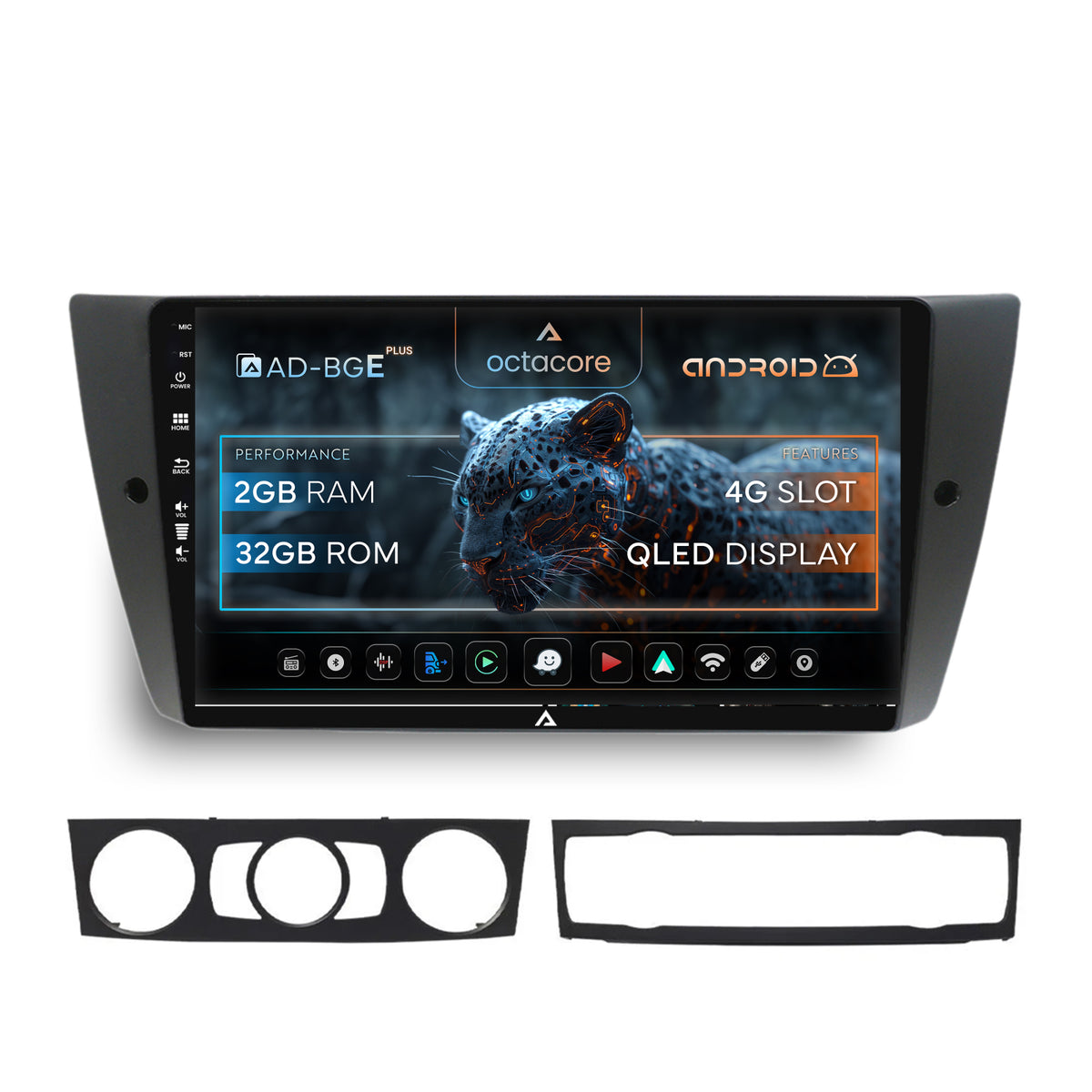 Navigatie BMW Seria 3 E90, E91, E92, Android, E-Octacore / 2GB RAM + 32GB ROM, 9 Inch - AD-BGE9002+AD-BGRKIT391