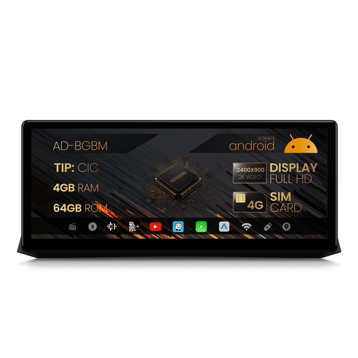 Navigatie BMW Seria 5 E60/E61, M5 (2009-2012), Varianta CIC, Android 13, BM-Octacore / 4GB RAM + 64GB ROM, 12.3" Inch - AD-BGBM12004CI+AD-BGRKITBM001