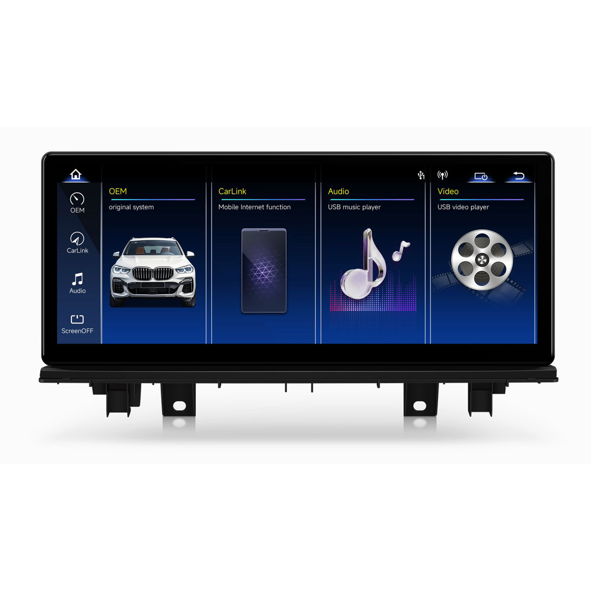 Navigatie BMW X1 F48 (2018-2020), Linux OS & OEM, Varianta EVO, CarPlay & Android Auto Wireless, MirrorLink, Camera AHD, 12.3 Inch - AD-BGBMLNX12EV+AD-BGRKITBM015