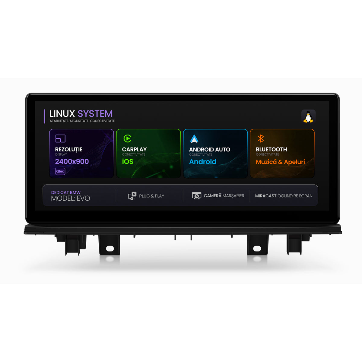 Navigatie BMW X1 F48 (2018-2020), Linux OS & OEM, Varianta EVO, CarPlay & Android Auto Wireless, MirrorLink, Camera AHD, 12.3 Inch - AD-BGBMLNX12EV+AD-BGRKITBM015