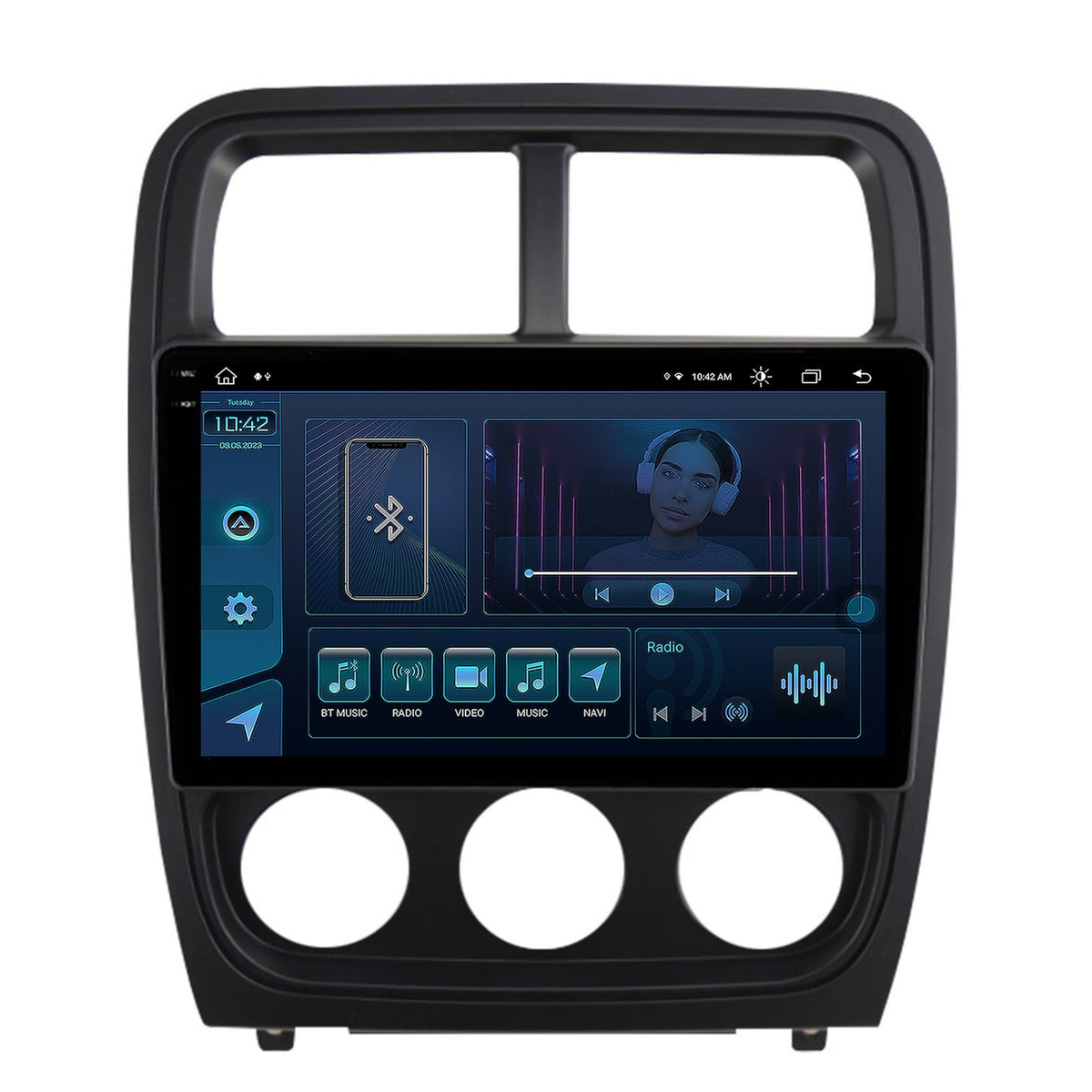 Navigatie Dodge Caliber (2010-2012), Android, X-Octacore / 8GB RAM + 256GB ROM, 9.5 Inch - AD-BGX9008+AD-BGRKIT295V2