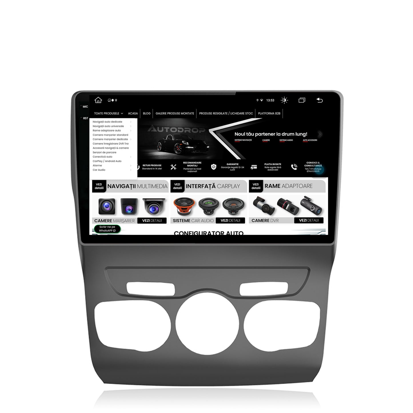 Navigatie Citroen C4L (2011-2016), Android, X-Octacore / 8GB RAM + 256GB ROM, 10.36 Inch - AD-BGX10008+AD-BGRKIT342