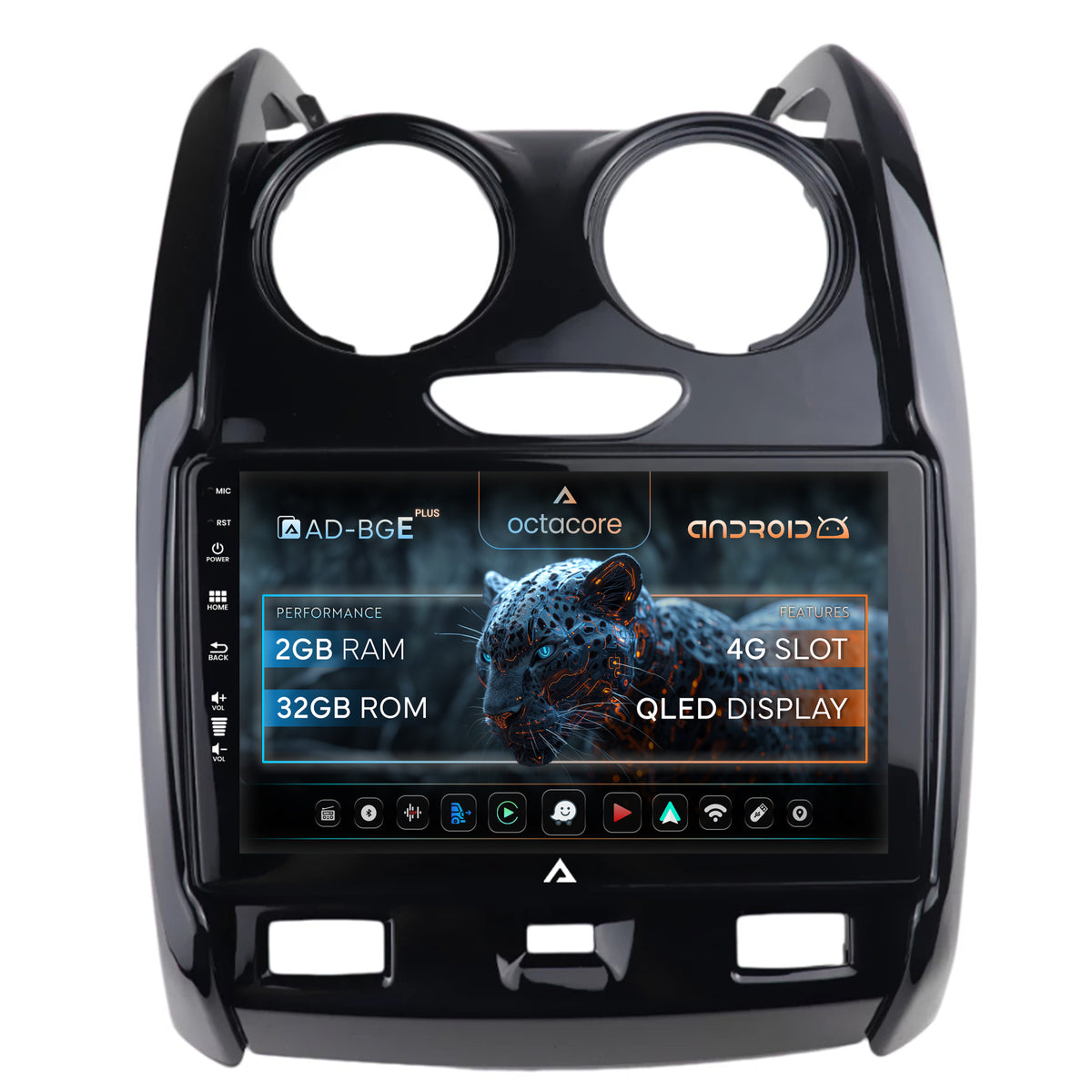 Navigatie Dacia Duster (2012-2021), Android, E-Octacore / 2GB RAM + 32GB ROM, 9 Inch - AD-BGE9002+AD-BGRKIT366V2