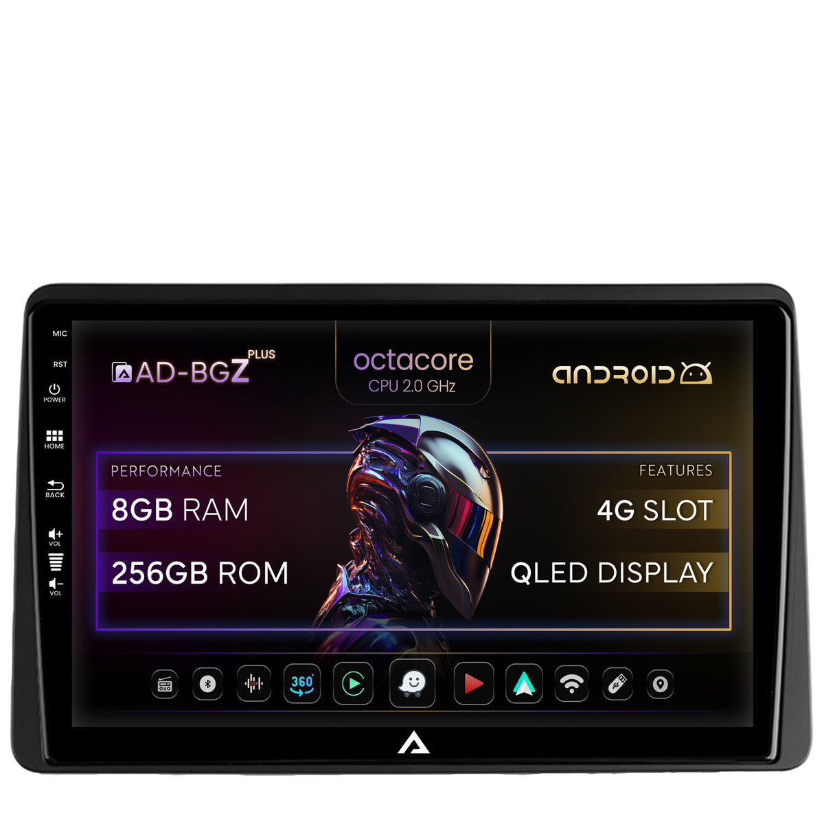 Navigatie Dacia Duster (2018-2021), Android, Z-Octacore / 8GB RAM + 256GB ROM, 10.1 Inch - AD-BGZ10008+AD-BGRKIT374
