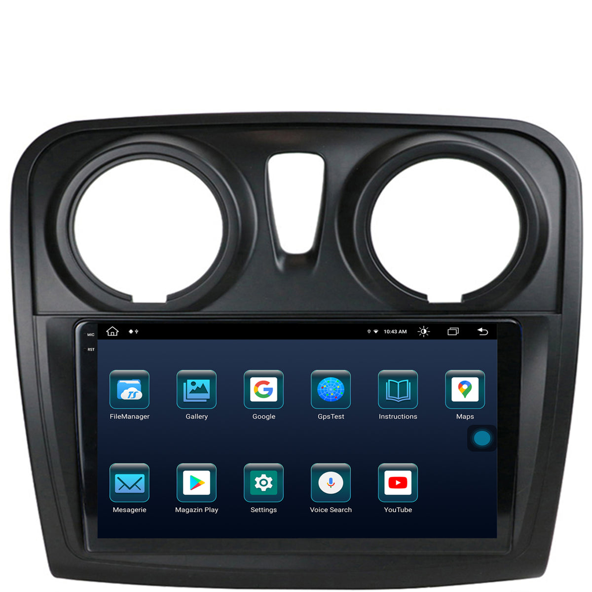 Navigatie Dacia Logan / Sandero, Android, X-Octacore / 8GB RAM + 256GB ROM, 9.5 Inch - AD-BGX9008+AD-BGRKIT376