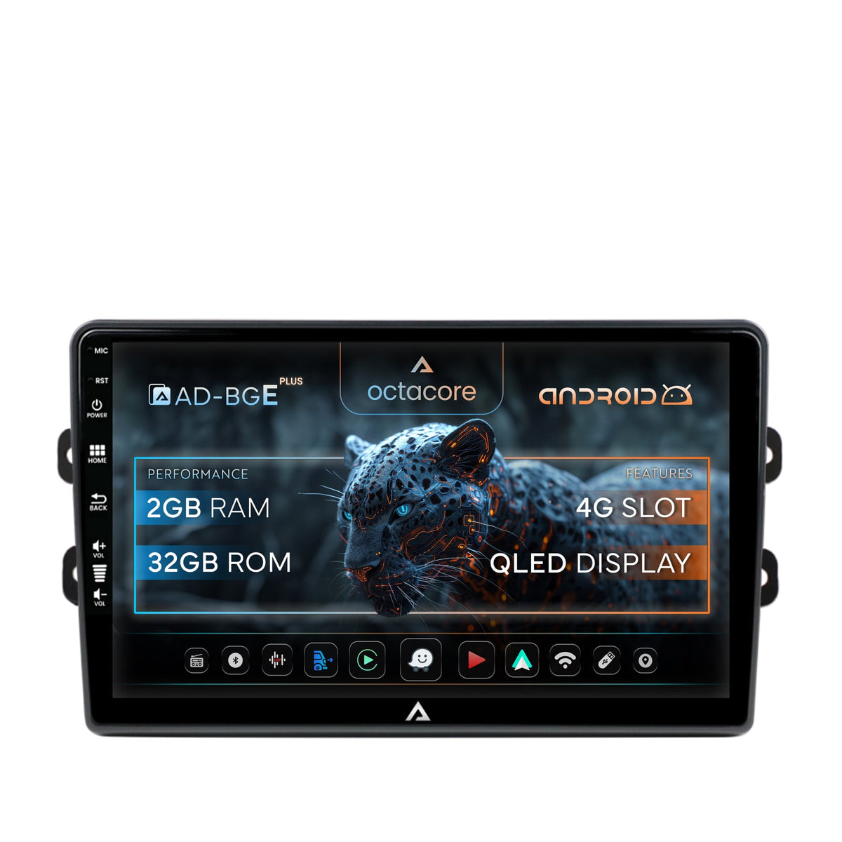 Navigatie Dacia/Renault, Android, E-Octacore / 2GB RAM + 32GB ROM, 9 Inch - AD-BGE9002+AD-BGRKIT383