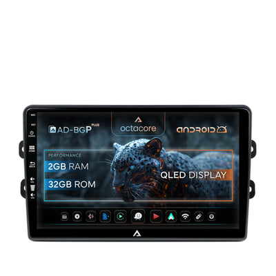 Navigatie Dacia/Renault, Android, P-Octacore / 2GB RAM + 32GB ROM, 9 Inch - AD-BGP9002+AD-BGRKIT383