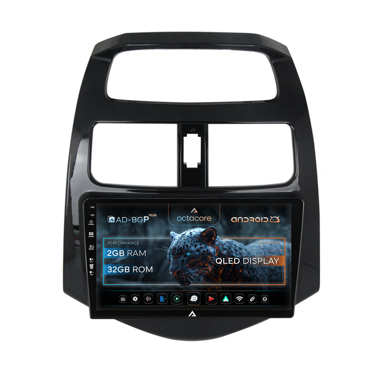 Navigatie Daewoo Matiz / Chevrolet Spark (2010-2014), Android, P-Octacore / 2GB RAM + 32GB ROM, 9 Inch - AD-BGP9002+AD-BGRKIT243