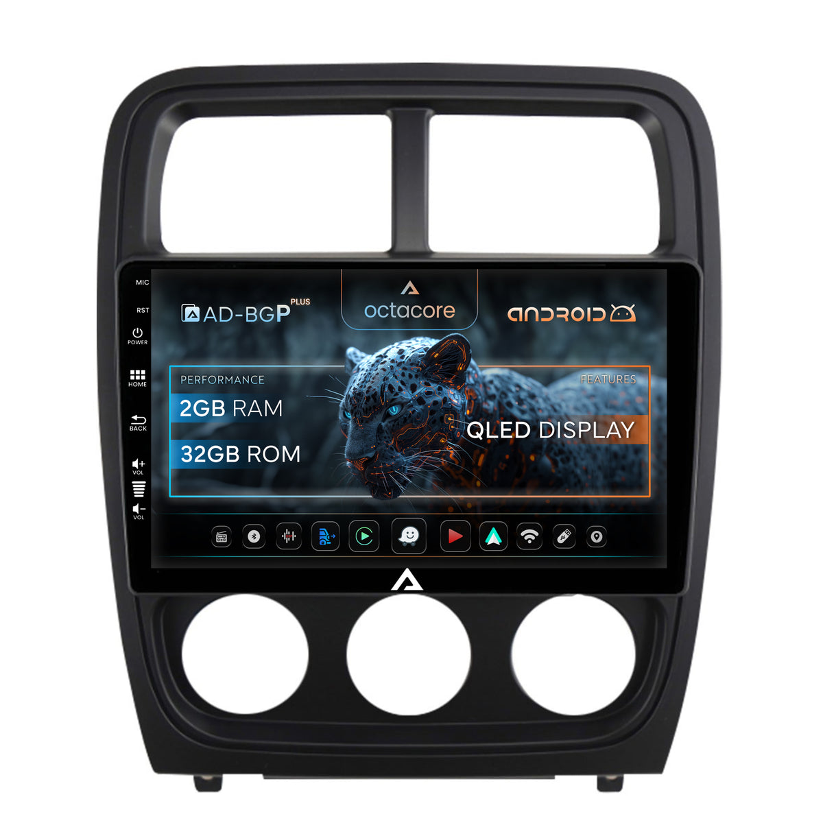 Navigatie Dodge Caliber (2010-2012), Android, P-Octacore / 2GB RAM + 32GB ROM, 9 Inch - AD-BGP9002+AD-BGRKIT295V2