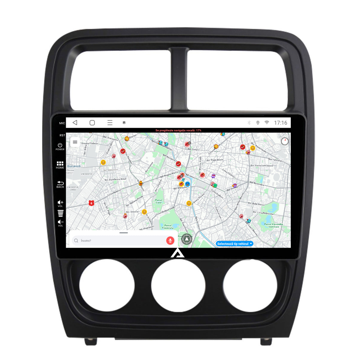 Navigatie Dodge Caliber (2010-2012), Android, P-Octacore / 2GB RAM + 32GB ROM, 9 Inch - AD-BGP9002+AD-BGRKIT295V2