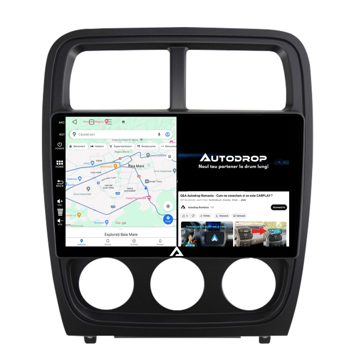 Navigatie Dodge Caliber (2010-2012), Android, P-Octacore / 2GB RAM + 32GB ROM, 9 Inch - AD-BGP9002+AD-BGRKIT295V2