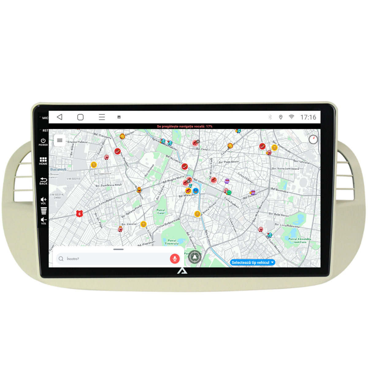 Navigatie Fiat 500 (2007-2014), Android, E-Octacore / 2GB RAM + 32GB ROM, 9 Inch - AD-BGE9002+AD-BGRKIT362V2