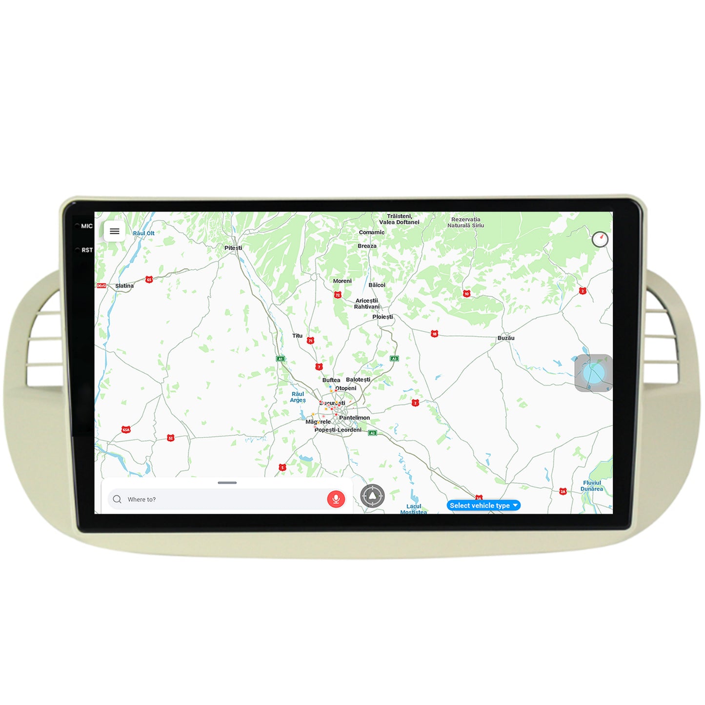 Navigatie Fiat 500 (2007-2014), Android, X-Octacore / 8GB RAM + 256GB ROM, 9.5 Inch - AD-BGX9008+AD-BGRKIT362V2