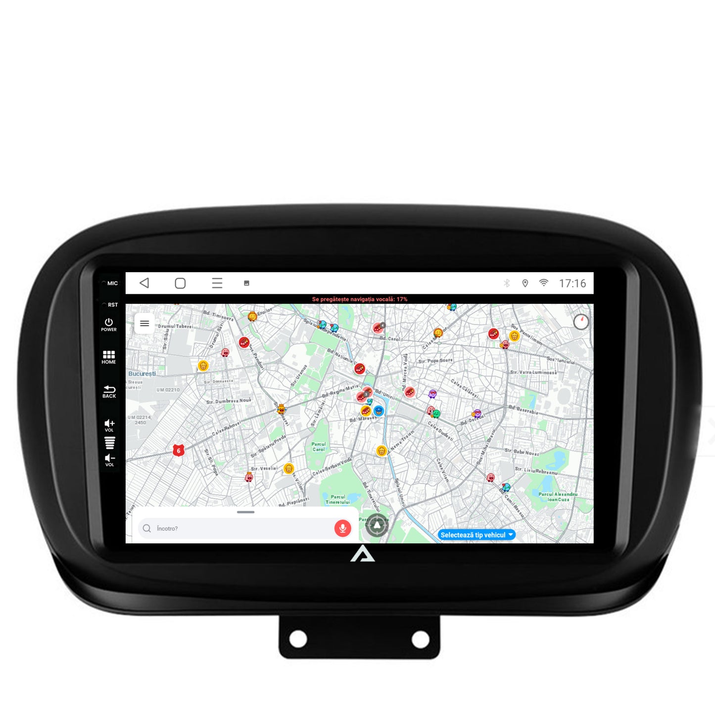 Navigatie Fiat 500X (2014-2020), Android, P-Octacore / 2GB RAM + 32GB ROM, 9 Inch - AD-BGP9002+AD-BGRKIT362