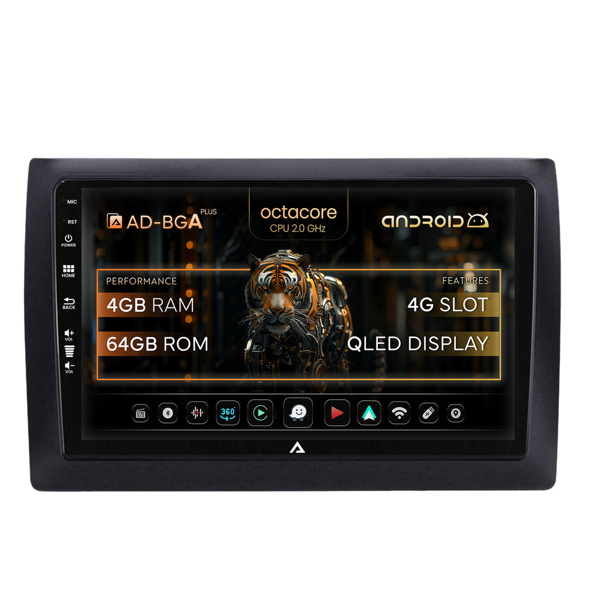 Navigatie Fiat Stilo, Android, A-Octacore / 4GB RAM + 64GB ROM, 9 Inch - AD-BGA9004+AD-BGRKIT356V2