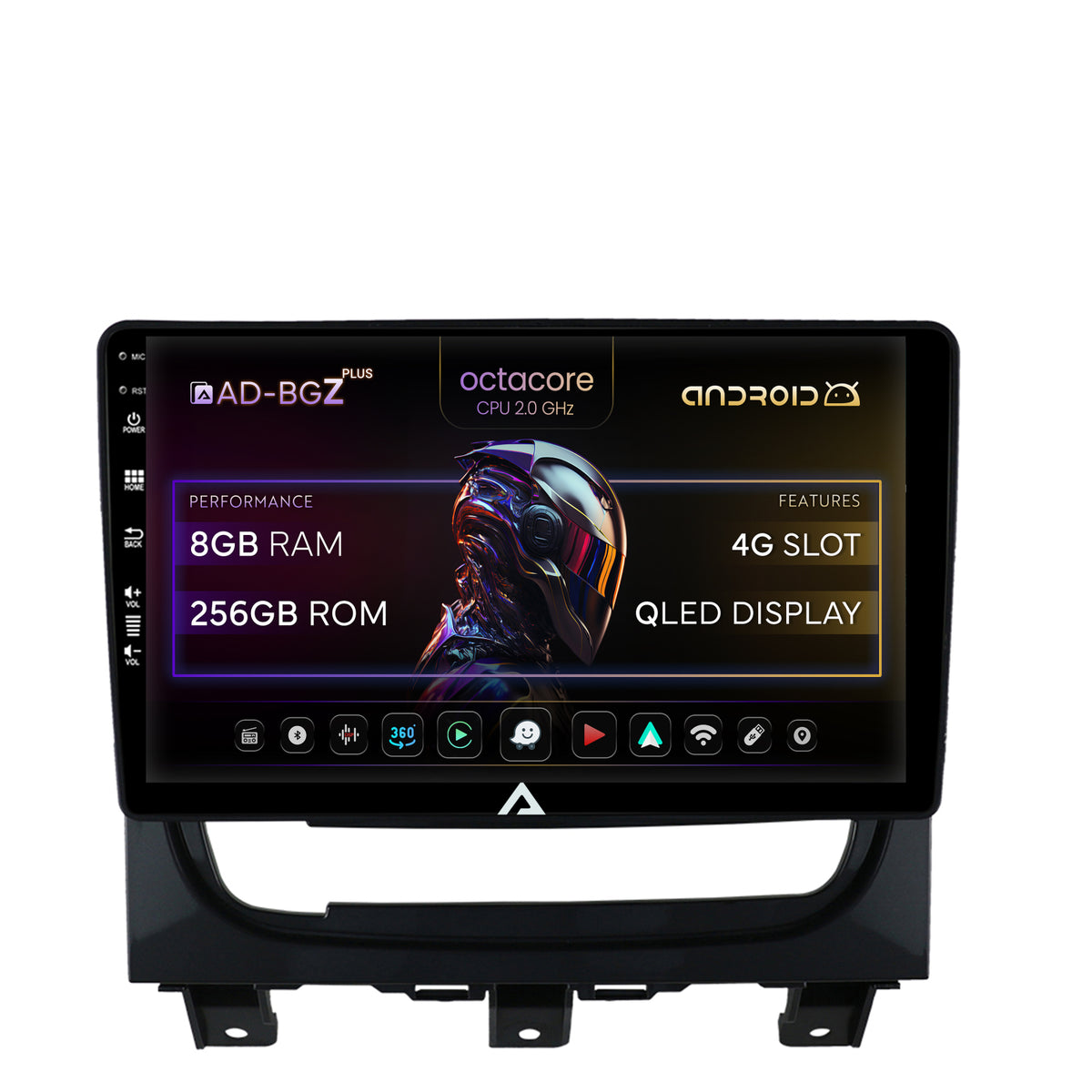 Navigatie Fiat Strada / Idea (2011-2016), Android, Z-Octacore / 8GB RAM + 256GB ROM, 9 Inch - AD-BGZ9008+AD-BGRKIT350