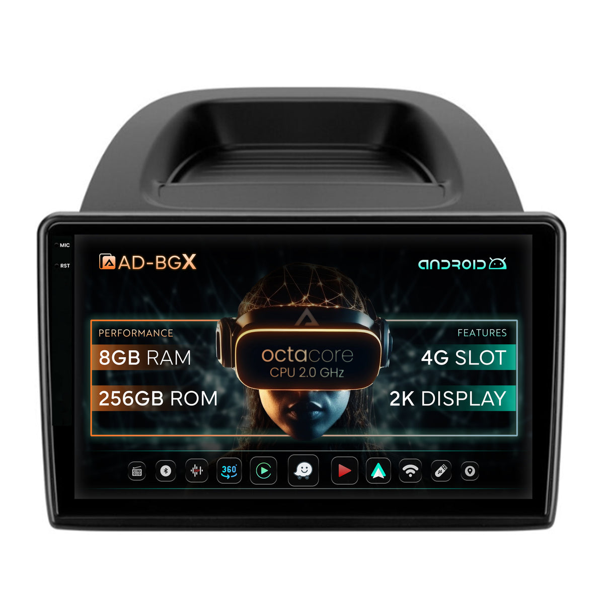 Navigatie Ford EcoSport (2017- Prezent) Android, X-Octacore / 8GB RAM + 256GB ROM, 10.36 Inch - AD-BGX10008+BGRKIT119
