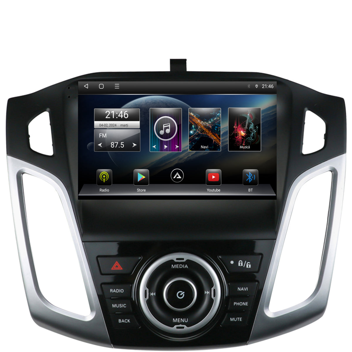 Navigatie Ford Focus 3 (2011-2019), Android, E-Octacore / 2GB RAM + 32GB ROM, 9 Inch - AD-BGE9002+AD-BGRKIT144