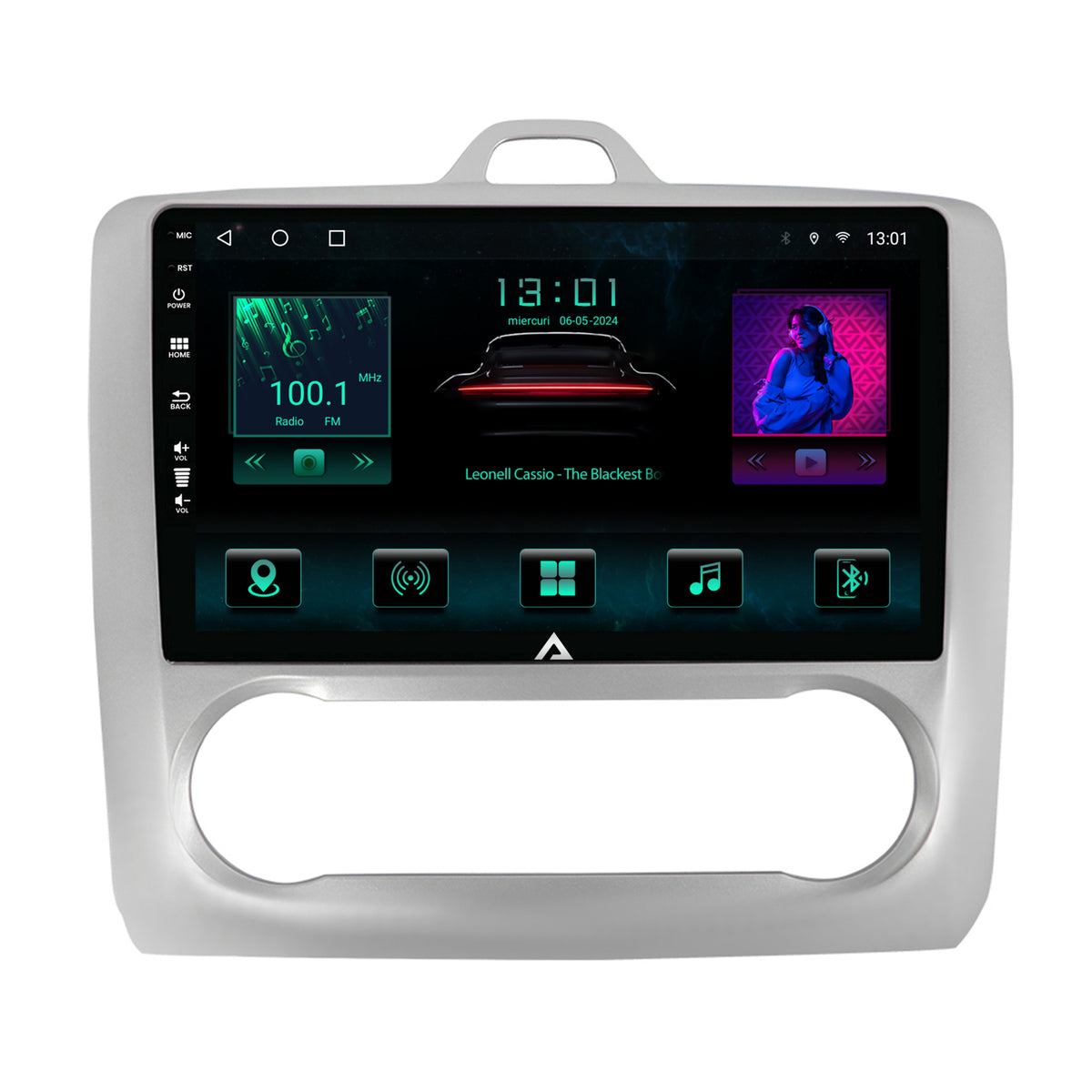 Navigatie Ford Focus MK2 (2004-2011), Clima Automata, Android, A-Octacore / 4GB RAM + 64GB ROM, 9 Inch - AD-BGA9004+AD-BGRKIT117