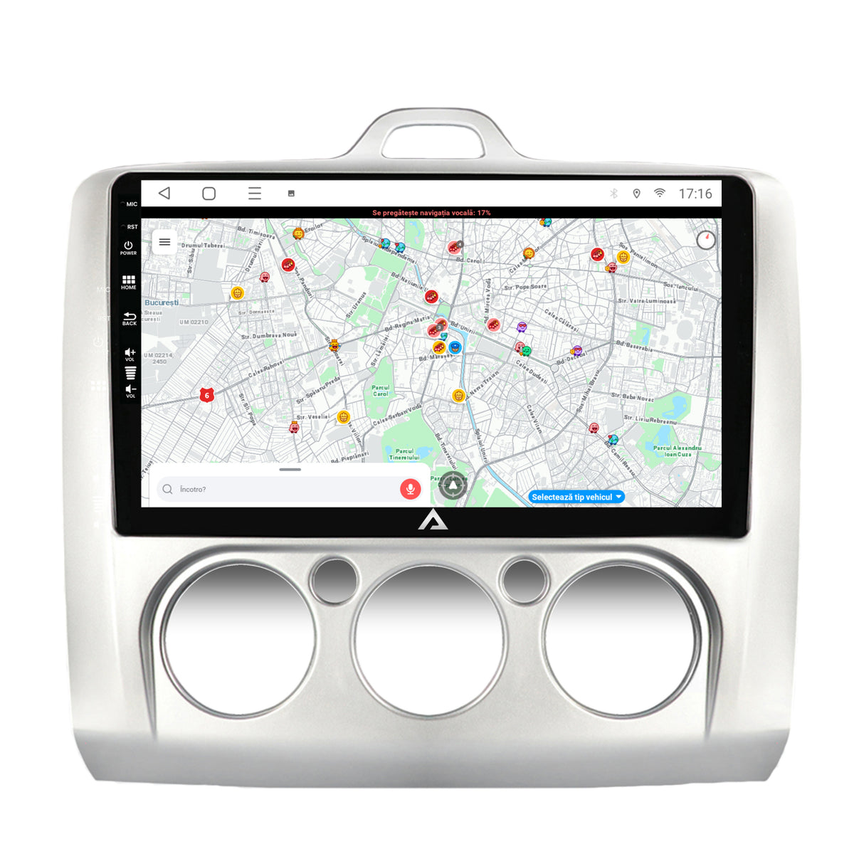 Navigatie Ford Focus MK2 (2004-2011), Clima Manuala, Android, P-Octacore / 2GB RAM + 32 ROM, 9 Inch - AD-BGP9002+AD-BGRKIT112