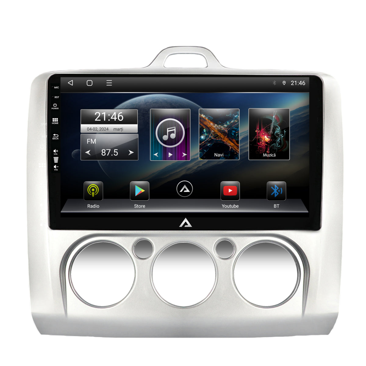 Navigatie Ford Focus MK2 (2004-2011), Clima Manuala, Android, P-Octacore / 2GB RAM + 32 ROM, 9 Inch - AD-BGP9002+AD-BGRKIT112