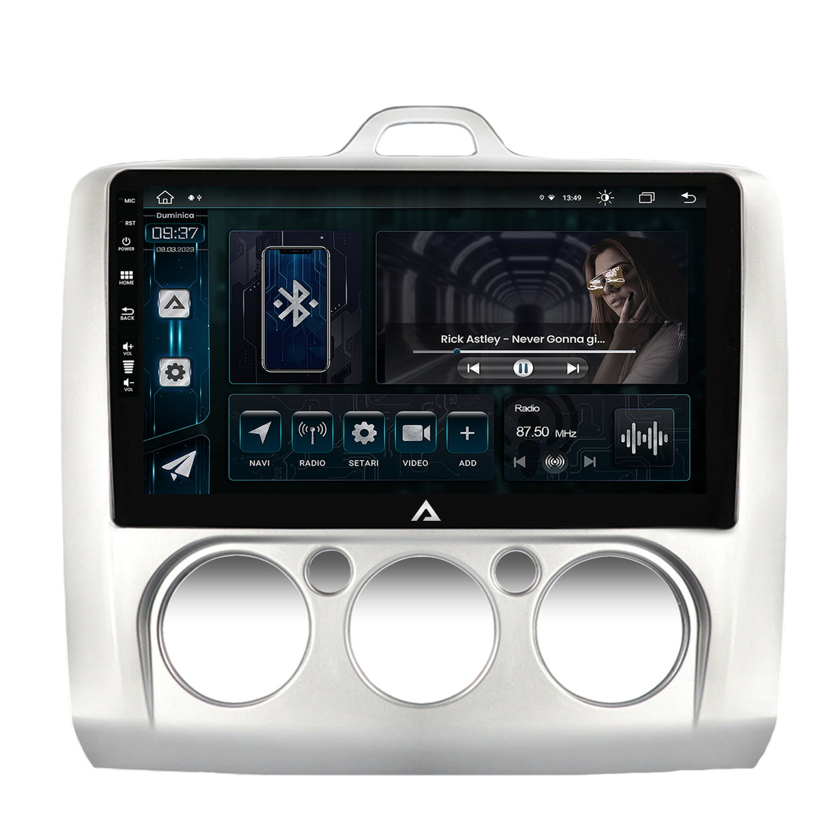 Navigatie Ford Focus MK2 (2004-2011), Clima manuala, Android, Z-Octacore / 8GB RAM + 256GB ROM, 9 Inch - AD-BGZ9008+AD-BGRKIT112