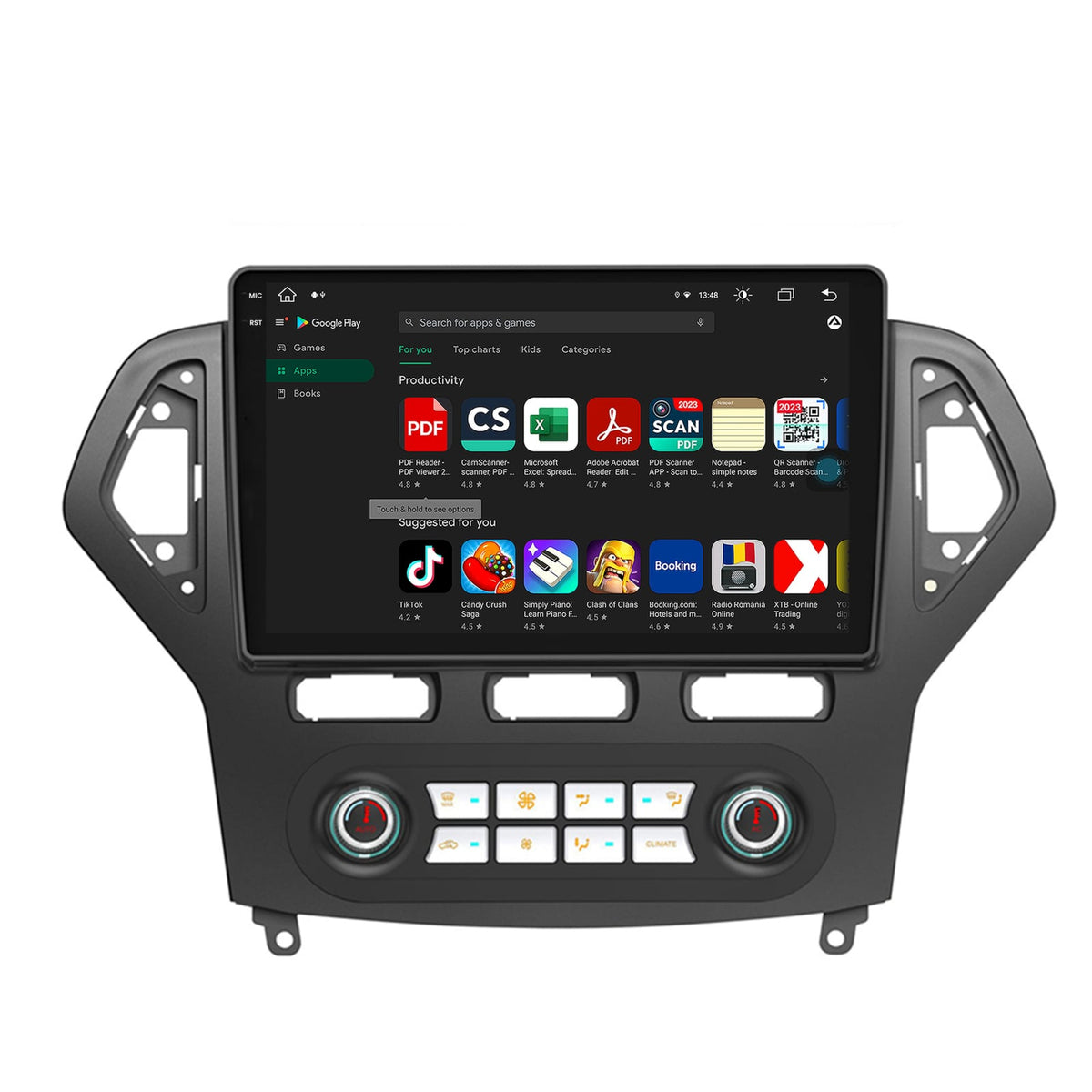 Navigatie Ford Mondeo (2007-2010) Clima Automata, Android, V-Octacore / 4GB RAM + 64GB ROM, 10.36 Inch - AD-BGV10004+AD-BGRKIT127
