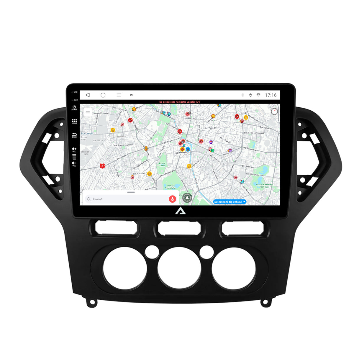 Navigatie Ford Mondeo (2007-2010) Clima Manuala, Android, A-Octacore / 4GB RAM + 64GB ROM, 10.1 Inch - AD-BGA10004+AD-BGRKIT126