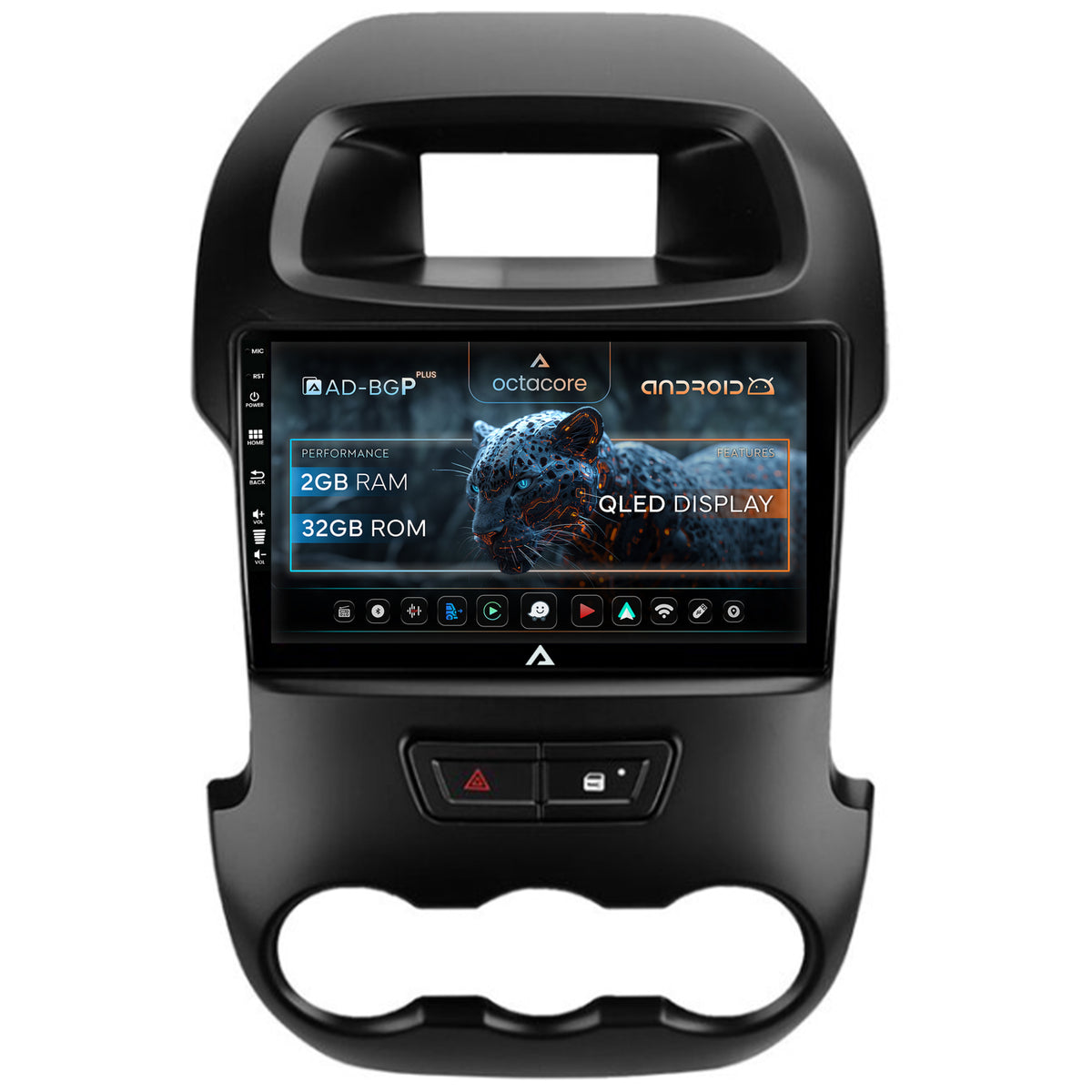 Navigatie Ford Ranger (2011-2015), Android, P-Octacore / 2GB RAM + 32GB ROM, 9 Inch - AD-BGP9002+AD-BGRKIT135B