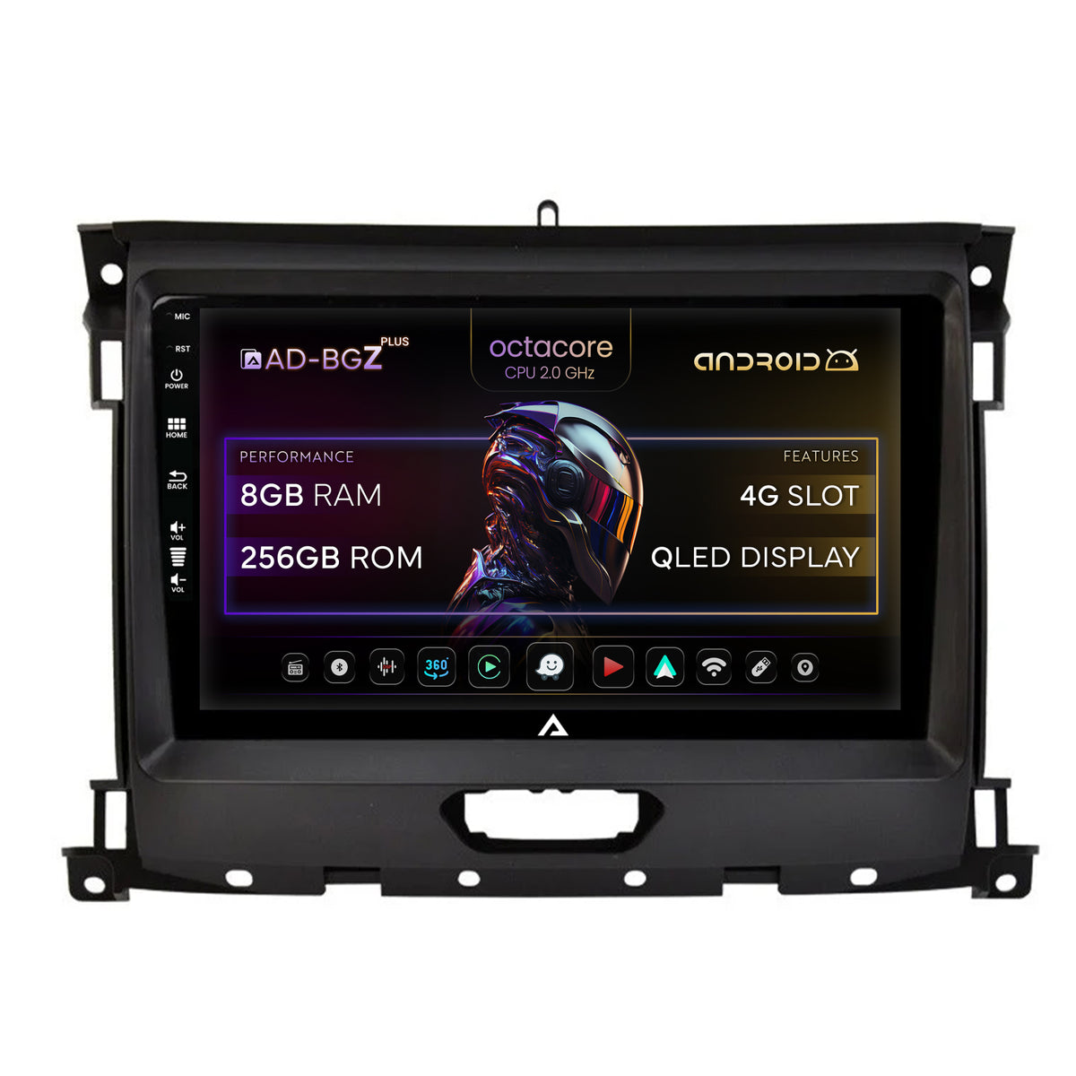 Navigatie Ford Ranger (2015-2022), Android, Z-Octacore / 8GB RAM + 256GB ROM, 9 Inch - AD-BGZ9008+AD-BGRKIT120V2