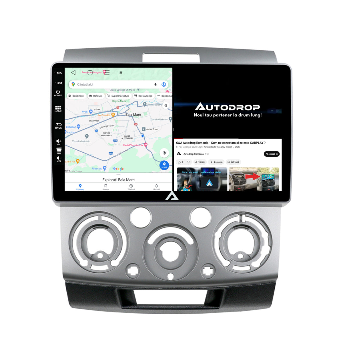 Navigatie Ford Ranger / Mazda BT50 (2007-2012), Android, E-Octacore / 2GB RAM + 32GB ROM, 9 Inch - AD-BGE9002+AD-BGRKIT136