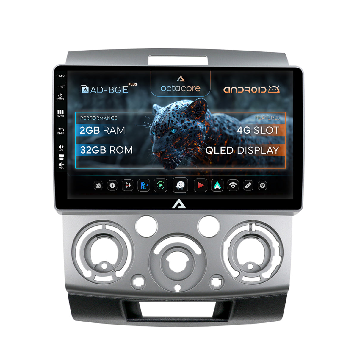 Navigatie Ford Ranger / Mazda BT50 (2007-2012), Android, E-Octacore / 2GB RAM + 32GB ROM, 9 Inch - AD-BGE9002+AD-BGRKIT136